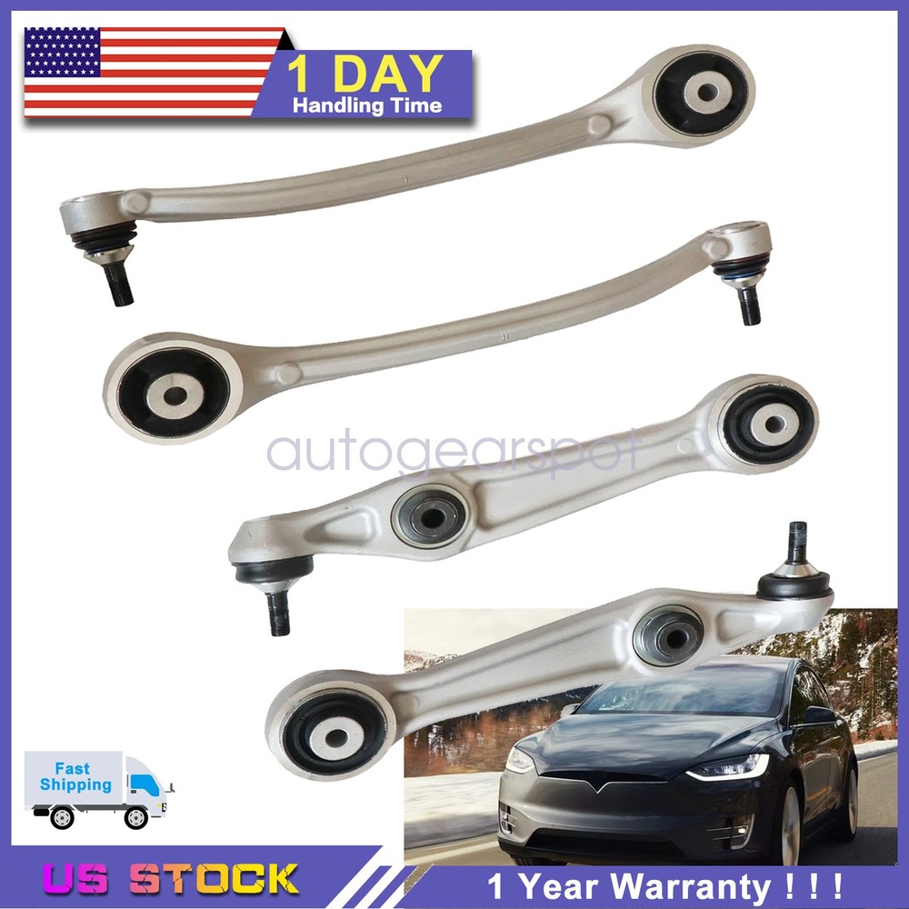 New For 2012-2020 Tesla Model S 2016-2020 X 4Pcs Front Lower Control Arm Kits