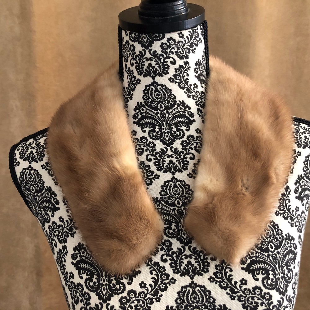 Mink Vintage collar light brown fur 24