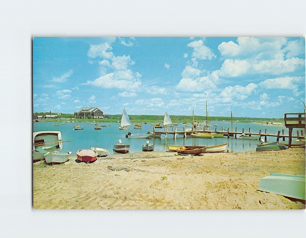 Postcard Harbour Scene Weekapaug Rhode Island USA
