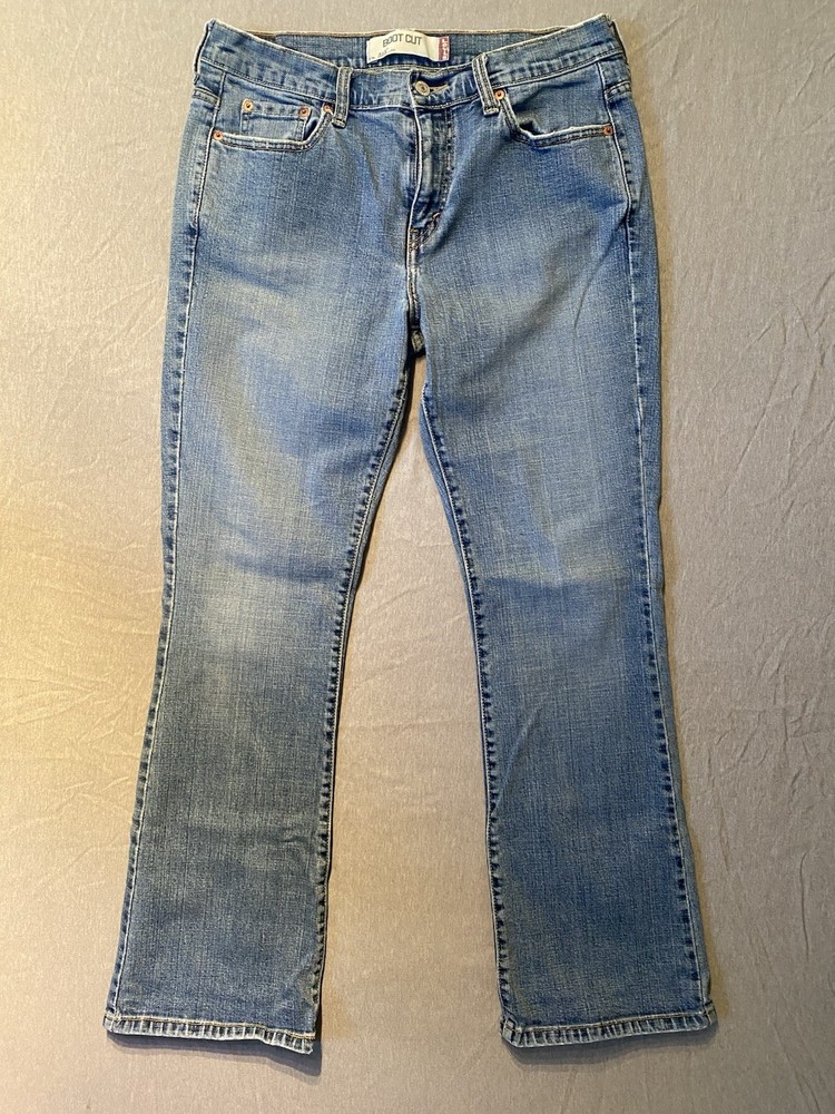 Levis 515 Jeans 12M Boot Cut Mid Rise Denim Stretch Measures 32x28 (BOX A)