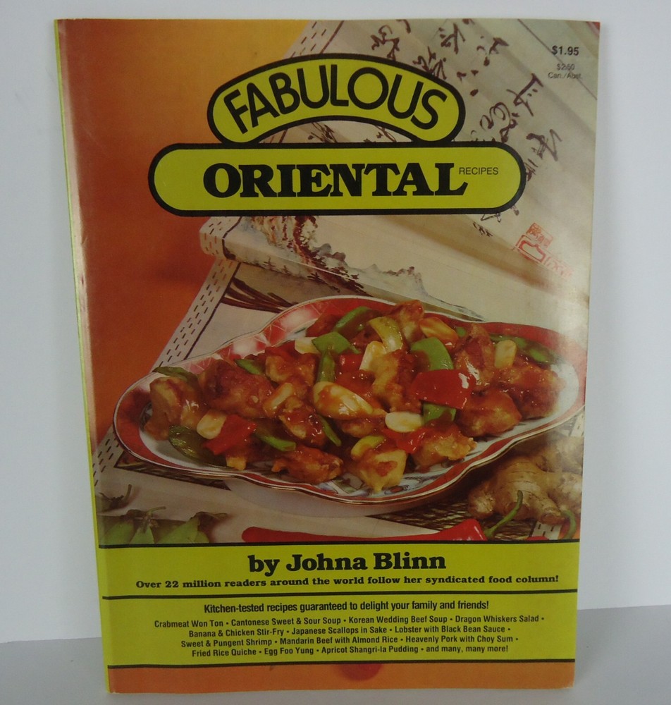 Fabulous Oriental Recipes by Johna Blinn VTG 70s Cookbook Baronet Books Kitchen