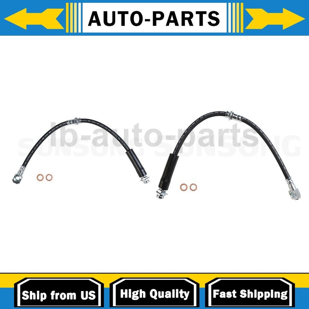 For 1990-1999 GMC Safari 4.3L AWD Sunsong Brake Hose Line Front 2x