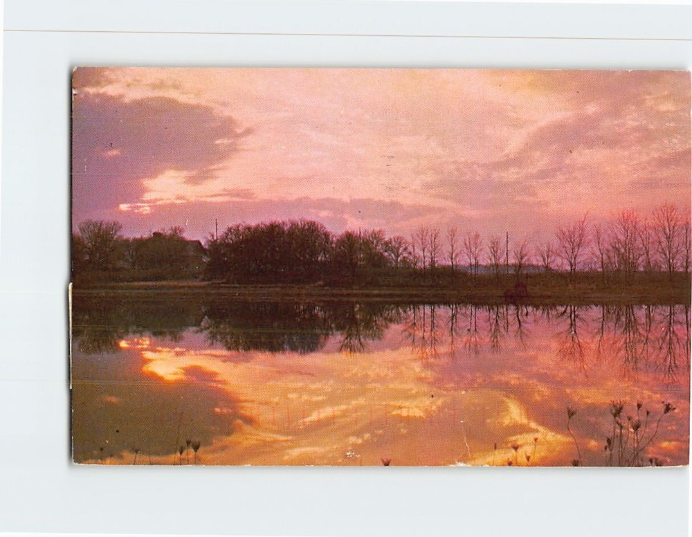 Postcard Scenic Sunset Lake Nature Scene