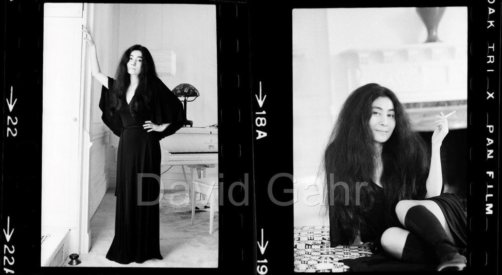 '74 Yoko Ono Manhattan NYC Sexy John Lennon's Wife Old 35mm 2 Negative Lot B600