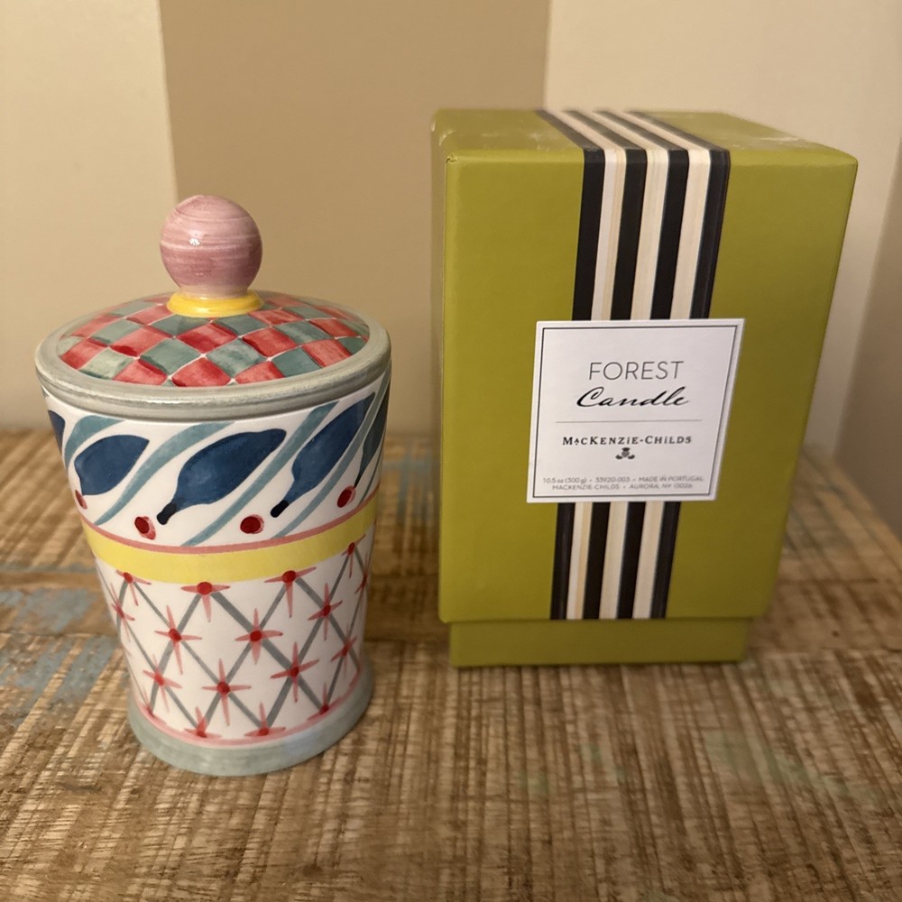 Retired Mackenzie Childs Small Canister Candle Taylor Brighton Pavillion New