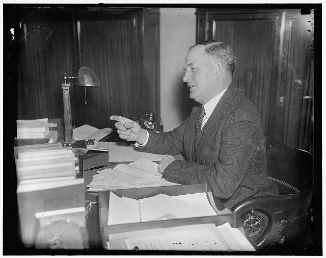 Photo:Washington DC Edward R Burke Nebraska Senator Office Portrait 1936