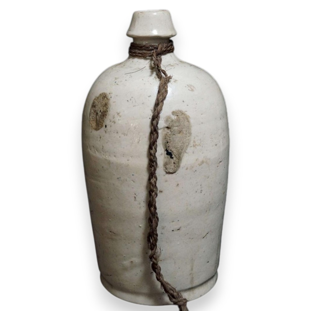 Imari Ceramic Vase Edo Period 19th C Japanese Antique Pottery Sake Bottle 9.6 in