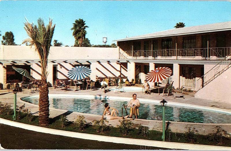 Postcard MOTEL SCENE Phoenix Arizona AZ m/09 AI7378