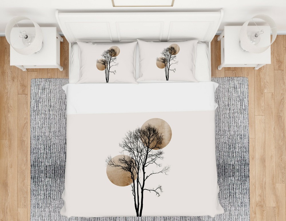 3D Golden Sun Tree A142 Bed Pillowcases Quilt Duvet Cover Boris Draschoff Zoe