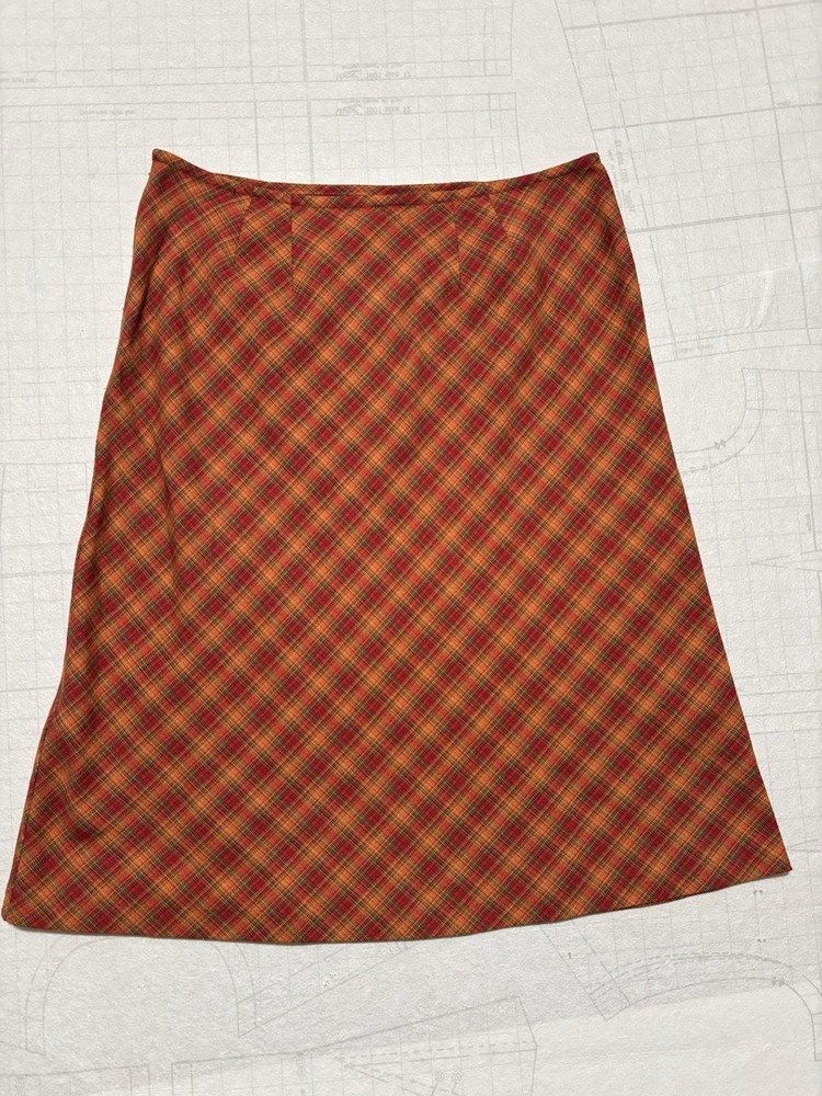 Rare Vintage High Sierra Scottish Flannel Pattern Skirt 90s Y2k Size 12