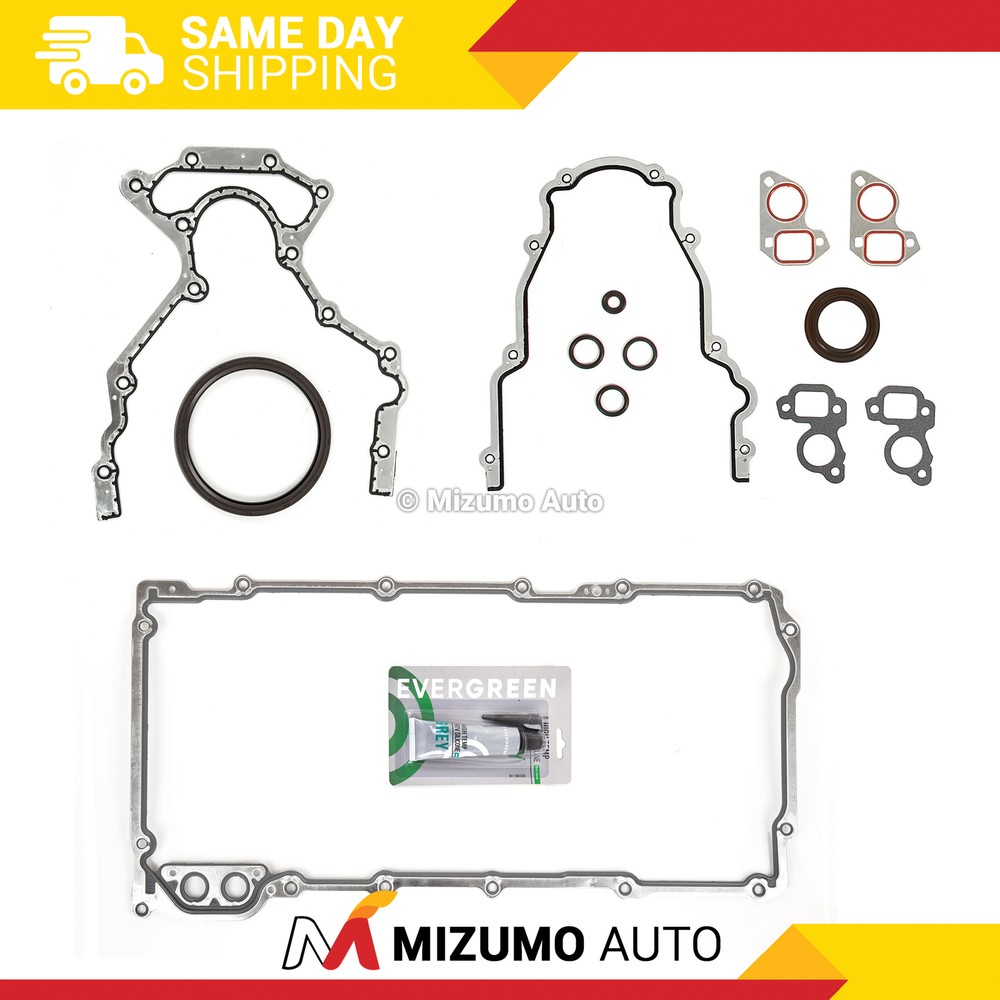 Rear Main Seal Oil Pan Gasket Timing Cover For CHEVY GMC 4.8 5.3 6.0 6.2L V8 OHV