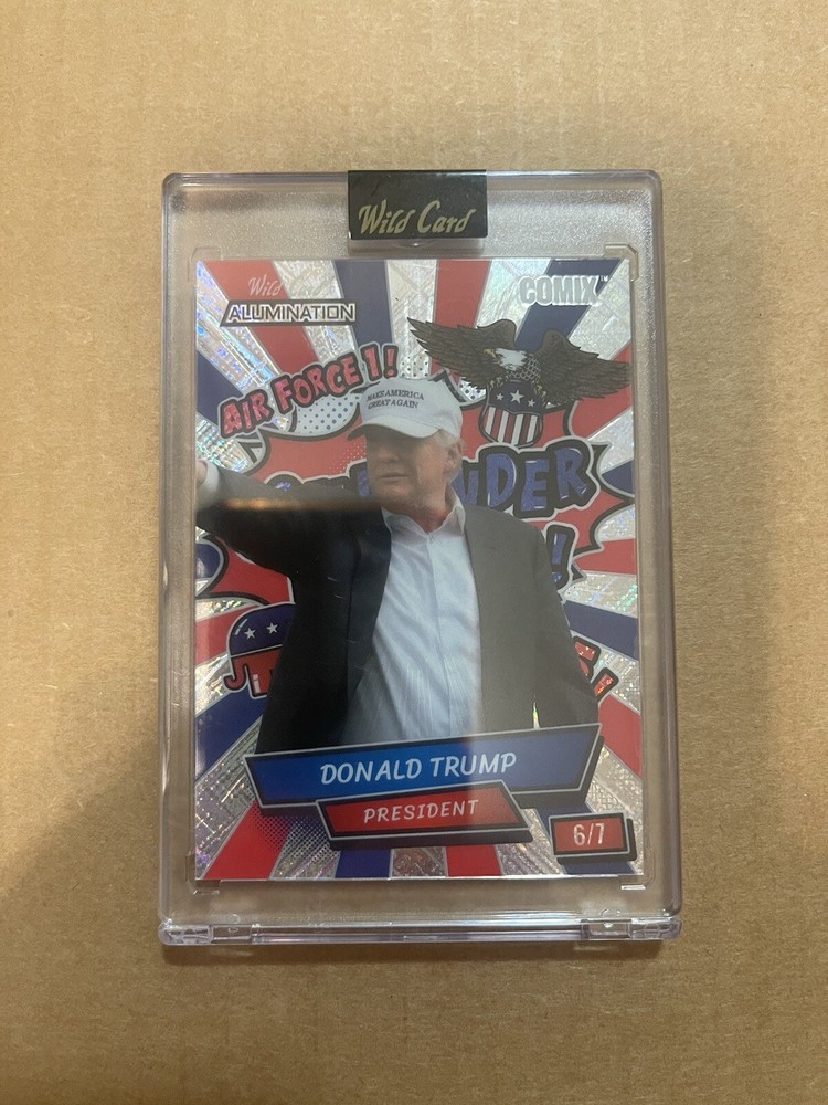 Donald Trump, 2024 Wild Card, Inc Alumination Comix, Commander in Chief! #’d 6/7