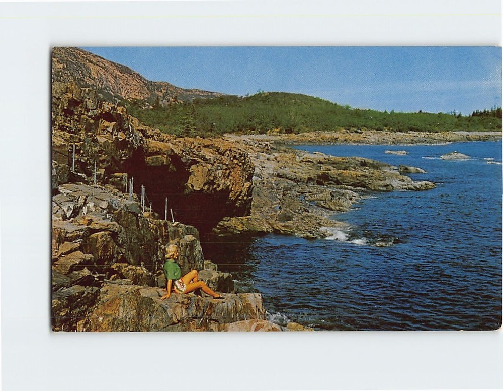 Postcard Anemone Cave Bar Harbor Acadia National Park Mt Desert Island Maine