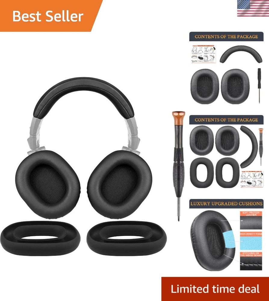 Enhanced Noise Isolation Ear Pads, Headband & Silicone Covers for ATH M50 Models