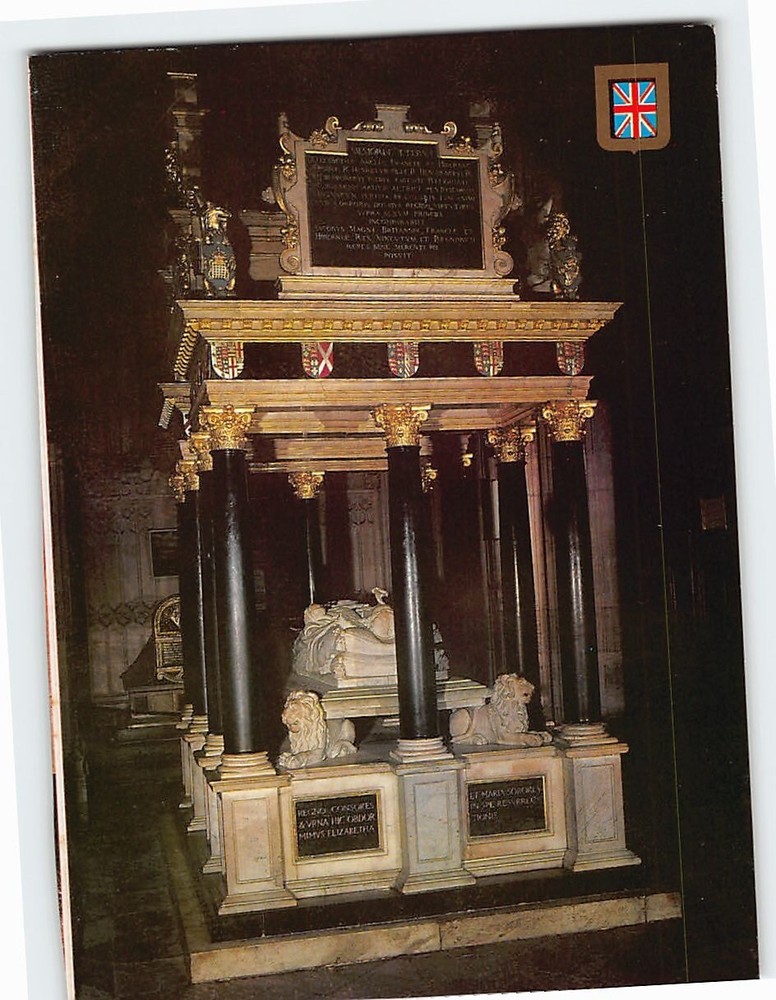 Postcard Queen Elizabeth I Westminster Abbey London England