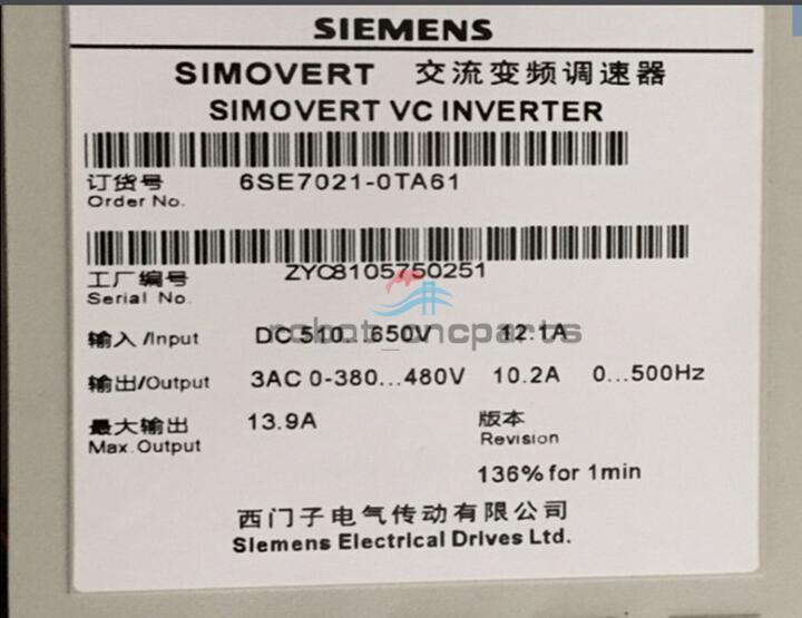 1PCS NEW Siemens 6SE70210TA61 6SE7021-0TA61 Frequency Converter