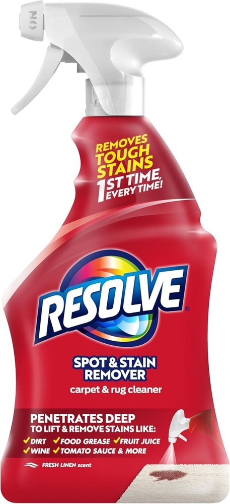 Resolve Carpet Cleaner Spray for Stains and Spots on Rugs and Carpets
