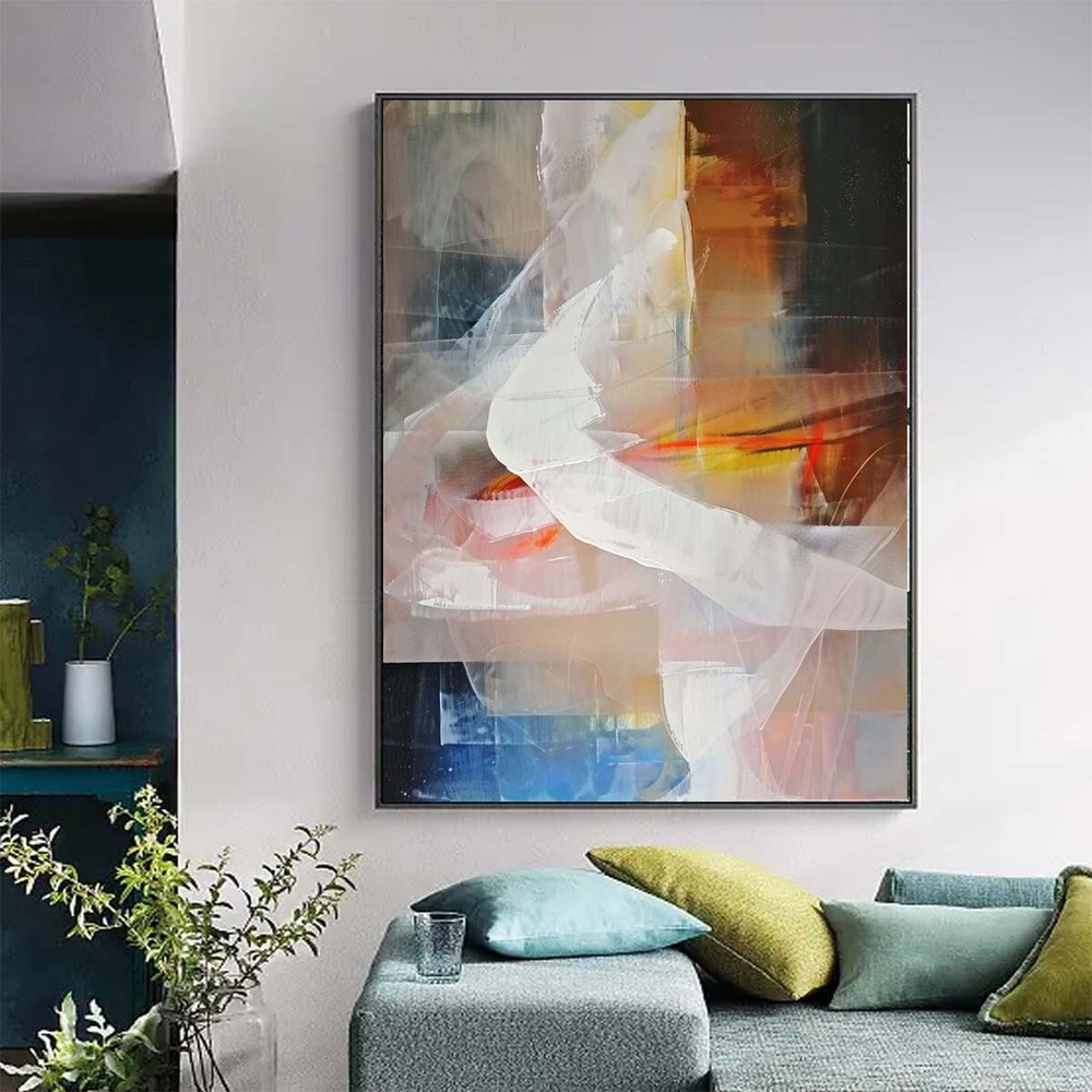 Original Handmade Canvas Painting Modern Minimalist Living Room Decorative #017