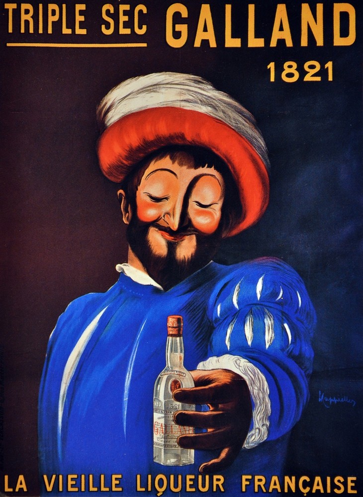Triple sec Galland 1821 Ad Decorative Poster. Home Graphic Art Design. 3864