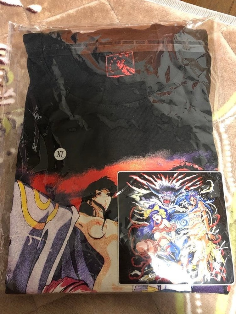 La☆BlueGirl Anime Manga Official Black XL Unused Rare Collectible T-Shirt