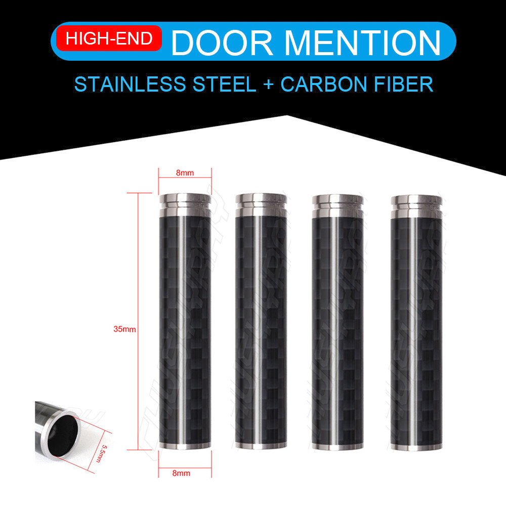 4x Aluminum Door Lock Stick Knob Pull Pins Cover Car Interior Accessories Black