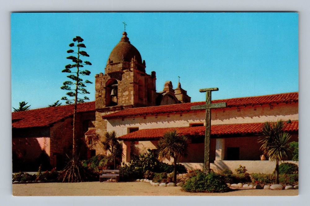 Carmel CA-California Mission San Carlos Borromeo Vintage Postcard