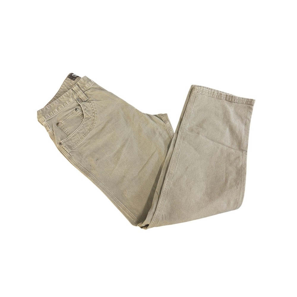 Mountain Khakis Mens Camber 107 Classic Fit Canvas Pants Grey Brown 33x32