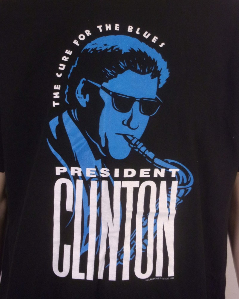 vintage 90s Lee Tag 1992 President Bill Clinton T-Shirt Democrat Political SZ XL