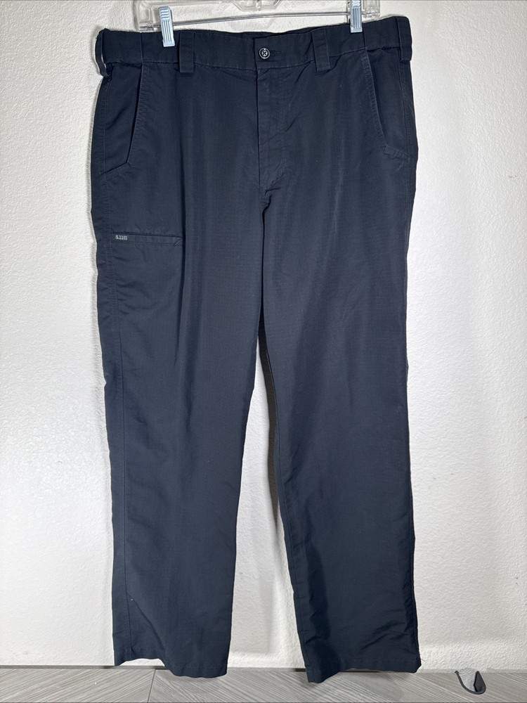 5.11 Tactical Men's Fast Tac Urban Pants Size 36 x 32 Black RipStop 74461-019