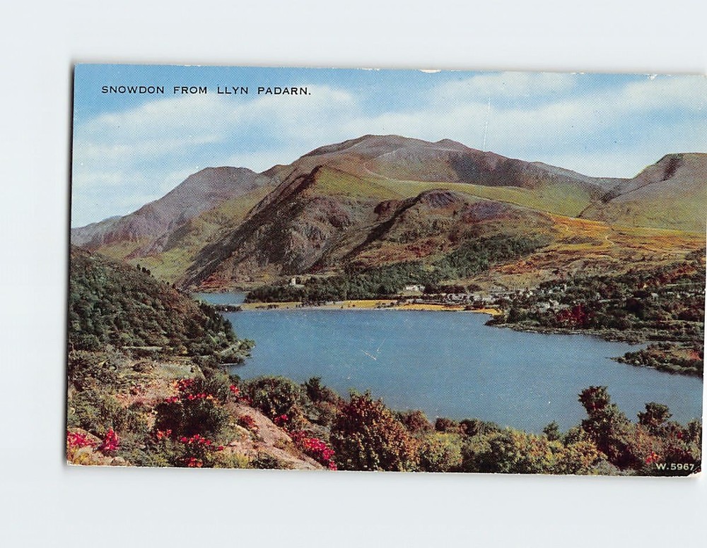 Postcard Snowdon From Llyn Padarn Wales