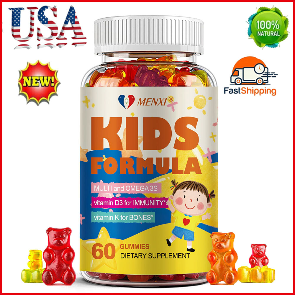 MENXI Kids Vitamin Gummies - Immune Support & Growth Yummy Blend 60pcs