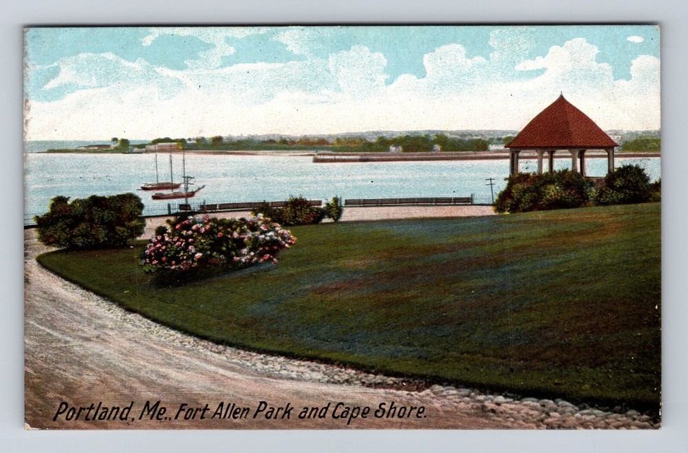 Portland ME-Maine, Fort Allen Park, Cape Shore, Vintage Postcard