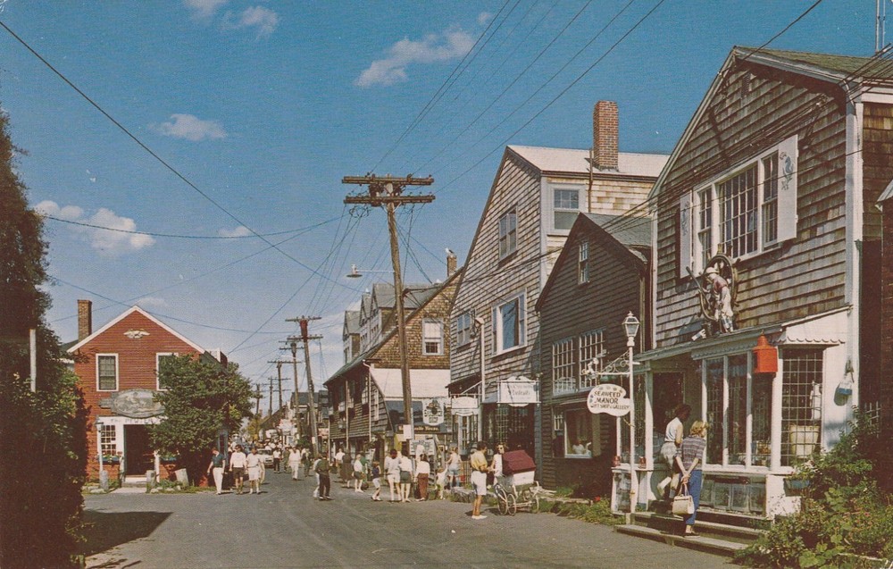 Cape Ann  Massachusetts, Bearskin Neck, Rockport Tourist Spot Vintage Postcard