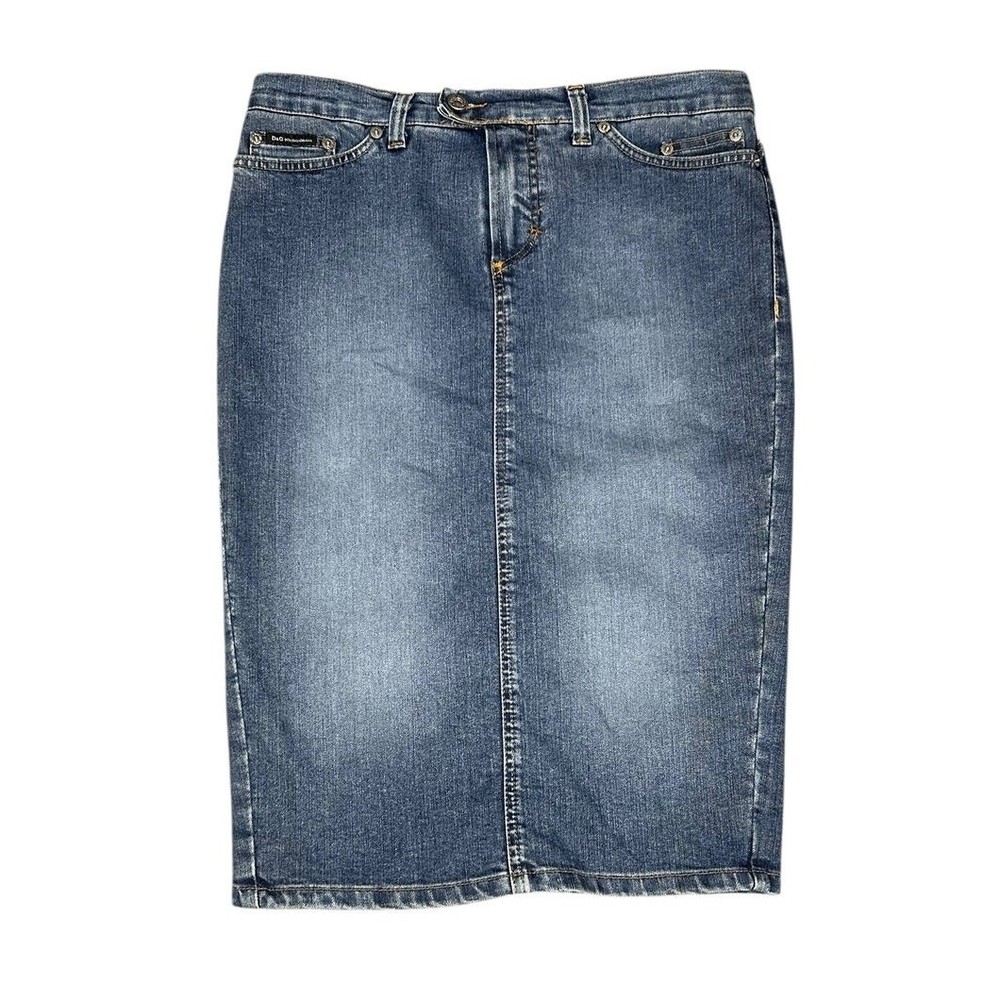 Vintage Y2k Dolce & Gabbana Denim Jean Skirt Made in Italy Size 28
