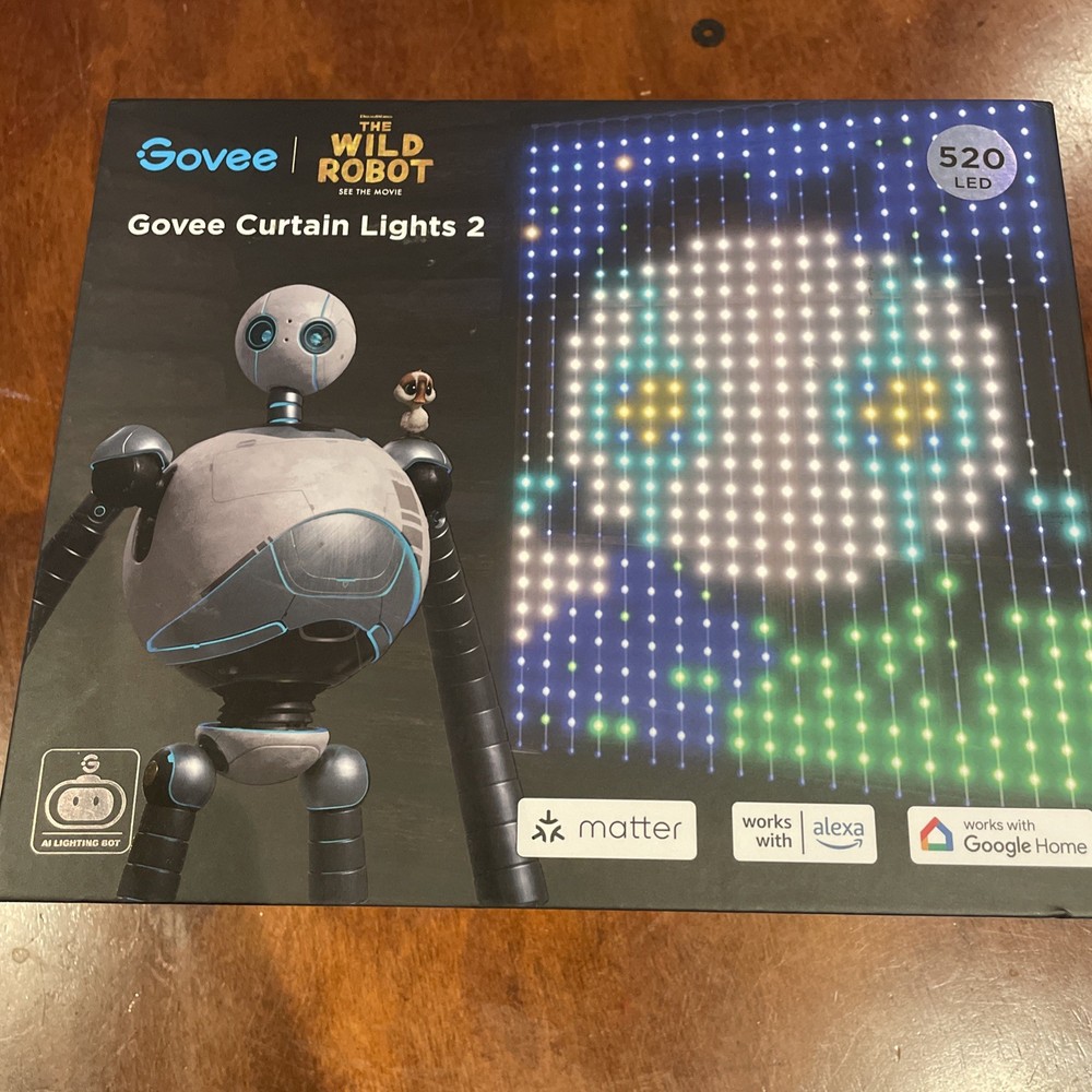 Govee Wild Robot Smart Curtain Lights 520 LED H70B3