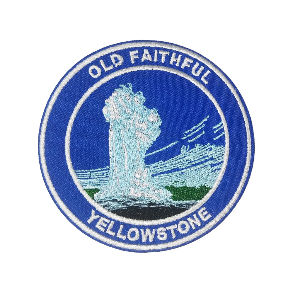 Old Faithful Yellowstone National Park Patch Embroidered Iron-On Applique