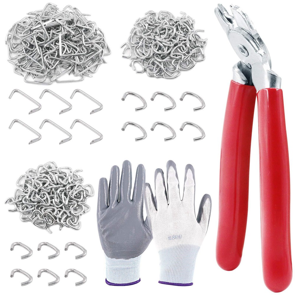 Hog Ring Pliers With 360pcs Rings and Gloves Tool Set For Seat Cover Upholstery