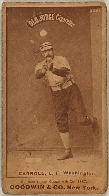 Photo:Cliff Carroll, Washington Statesmen, baseball photo,1887