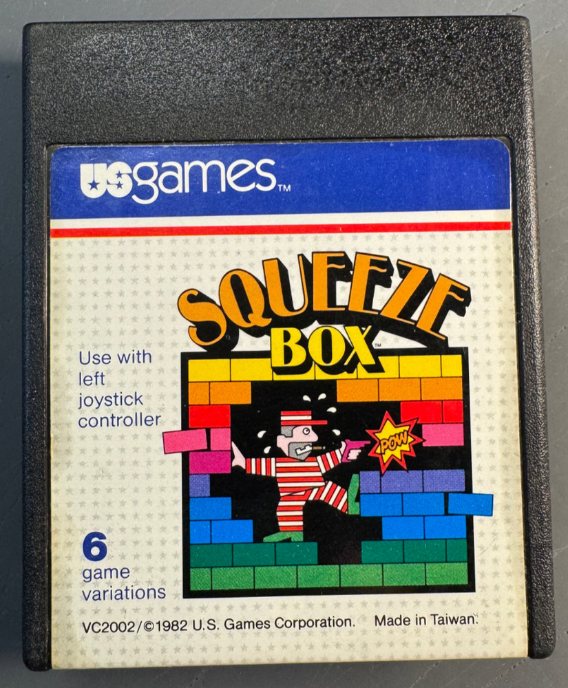 (G+) Atari 2600 Squeeze Box Game Cartridge U.S. Games 1982 Tested Working VGC