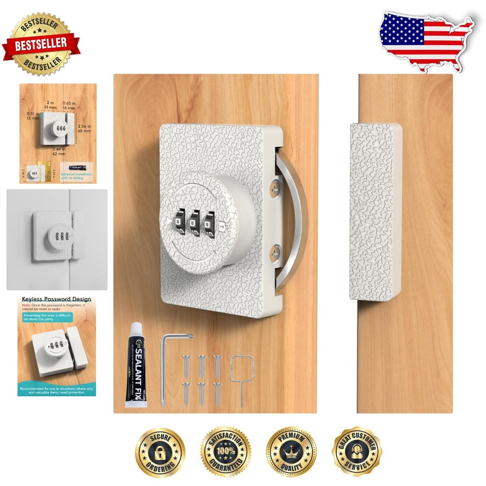 3-Digit Secure Keyless Lock with Anti-Pry Design for Child Safety