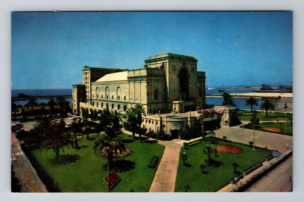 Long Beach CA-California, Municipal Auditorium, Antique, Vintage Postcard