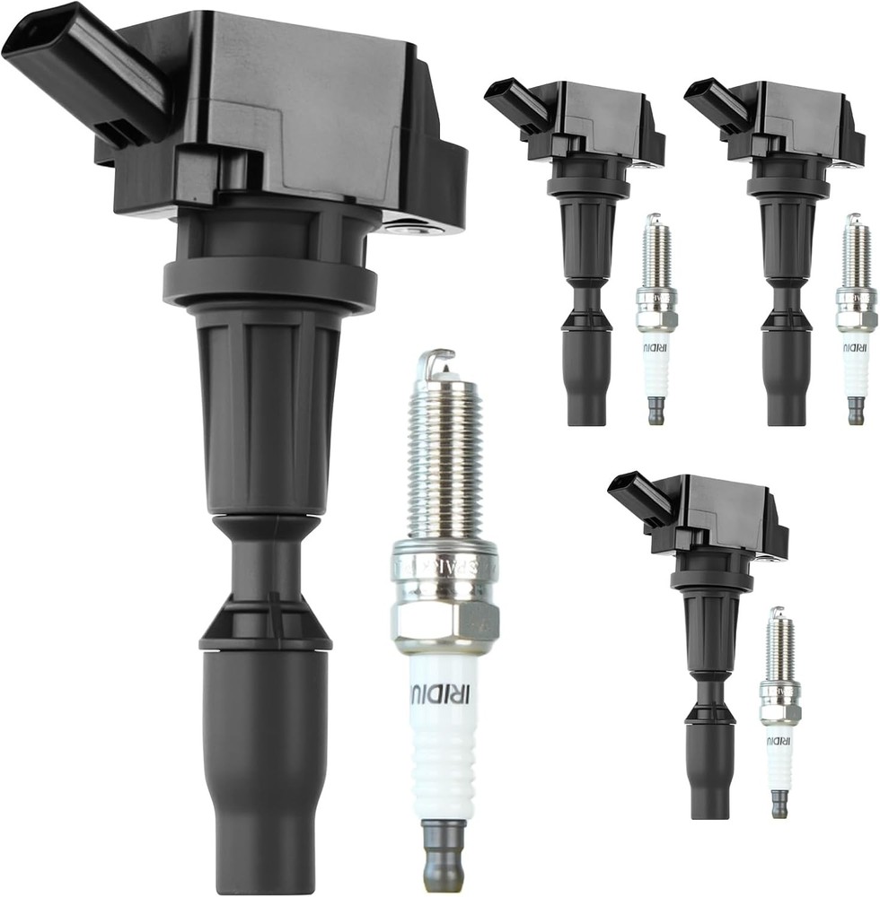 Ignition Coil Packs and Iridium Spark Plugs Kit Fit for Hyundai 2015-2019 Sonata