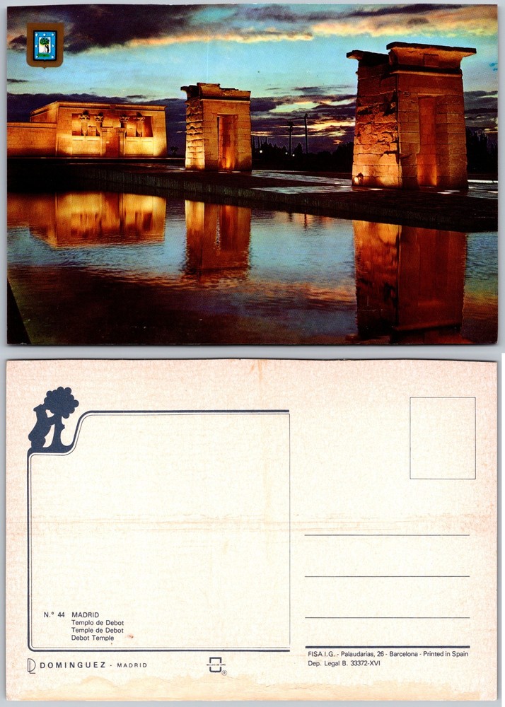 Continental Temple Of Debod Madrid Postcard