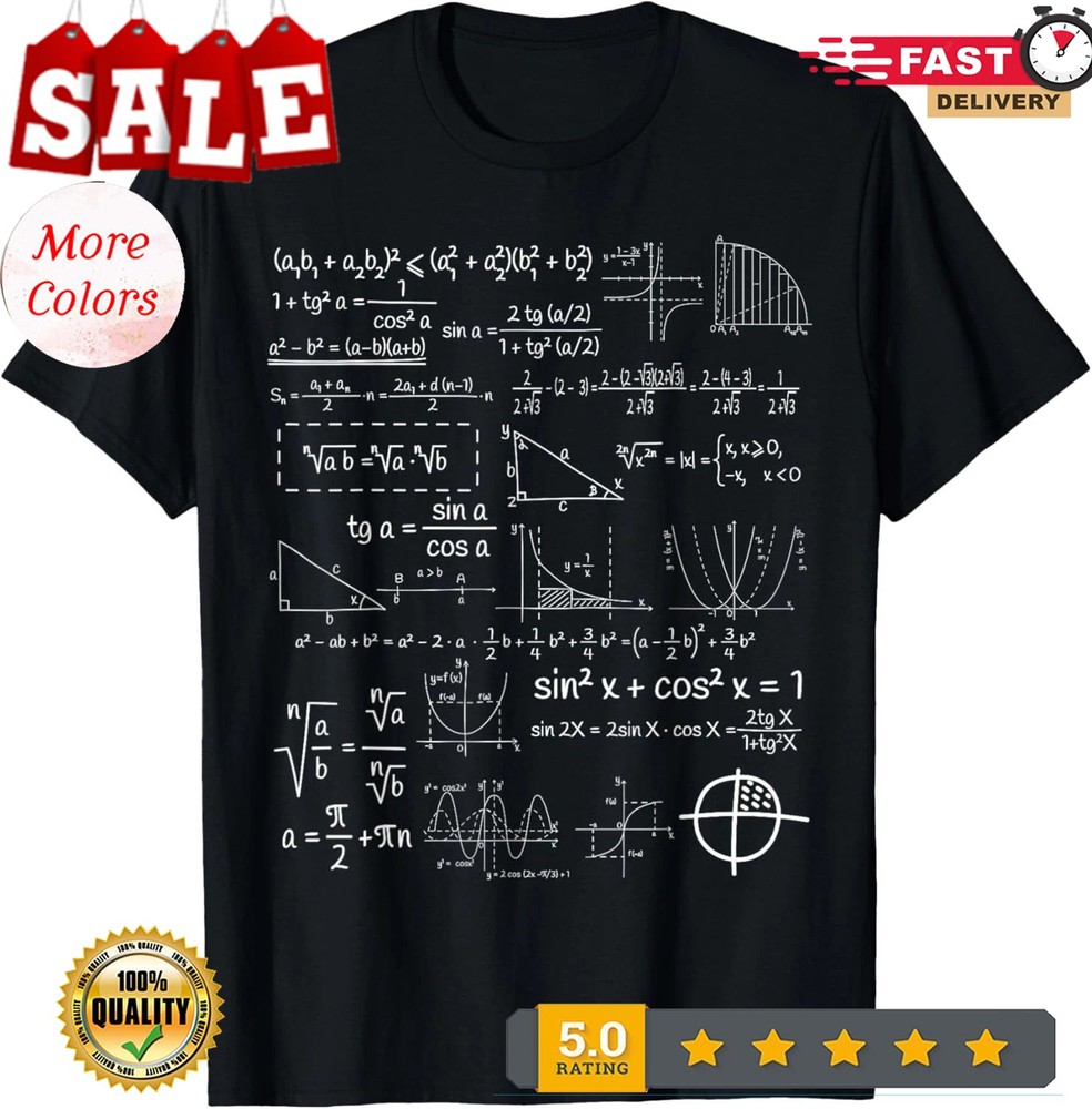 Cool Mathematical Equations Shirt, Math graphics Classroom T-Shirt