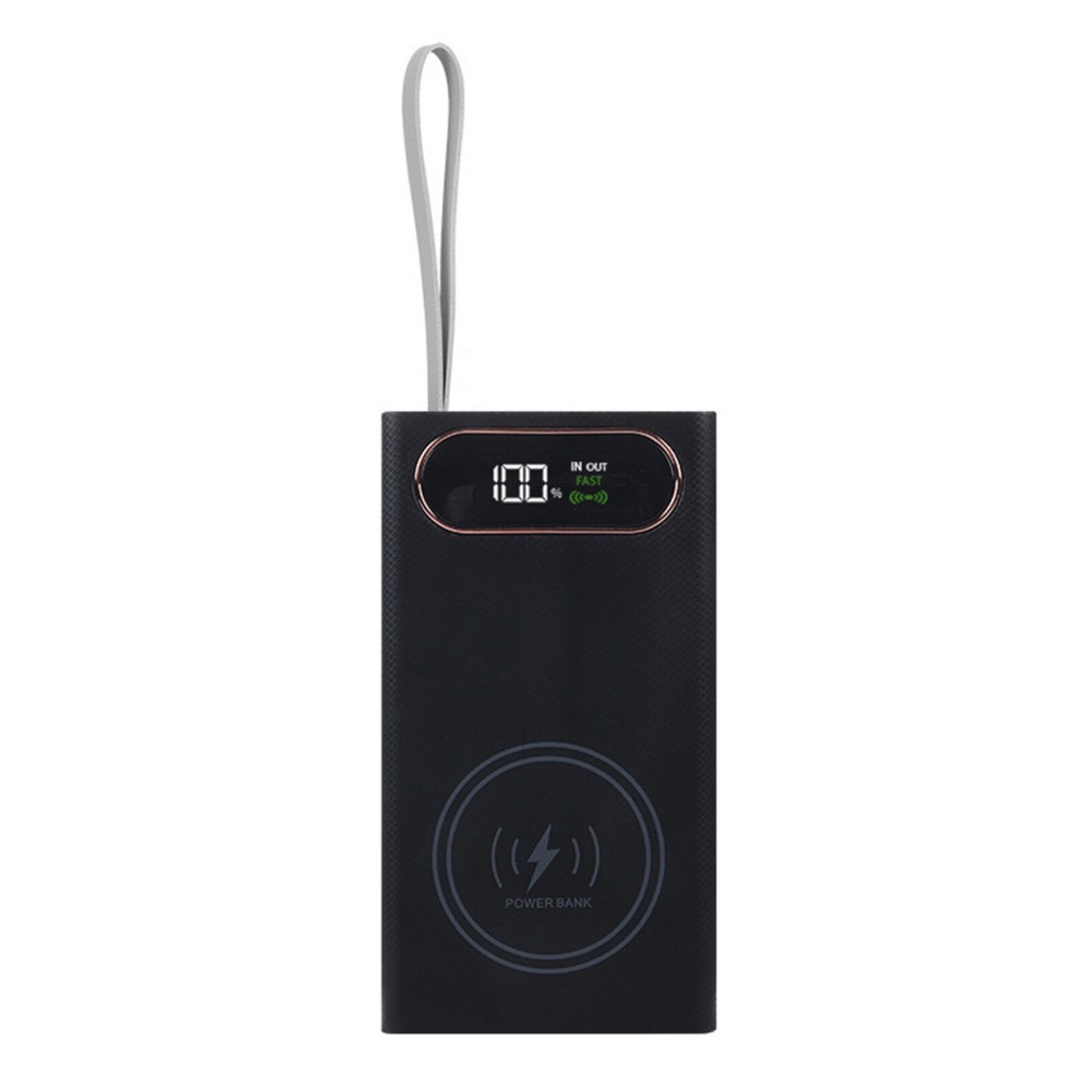 12-Slot 18650 Power Bank DIY Kit with 15W Wireless Charging