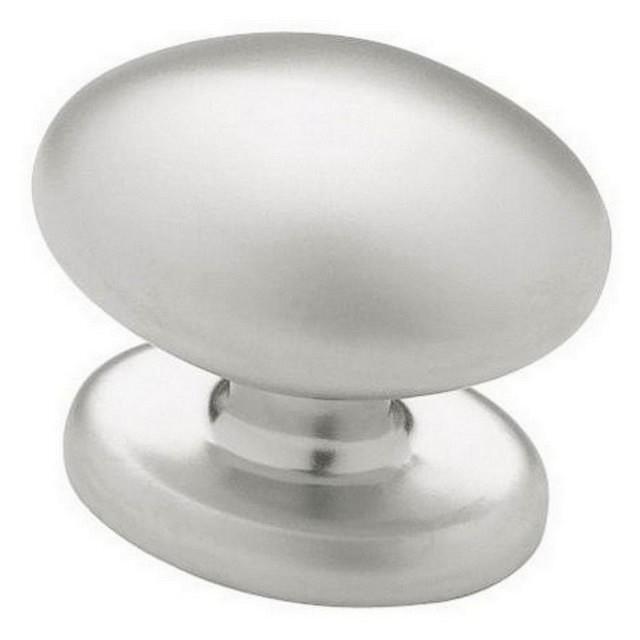 Liberty Hardware Cabinet Knob Satin Matte Chrome Football Oval Egg PN6489-AL