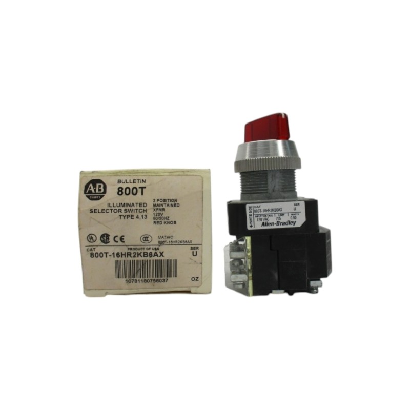 Allen Bradley 800T-16Hr2Kb6Ax Ser. U 120V (Wh) Nsmp