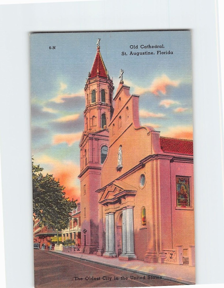 Postcard Old Cathedral St. Augustine Florida USA