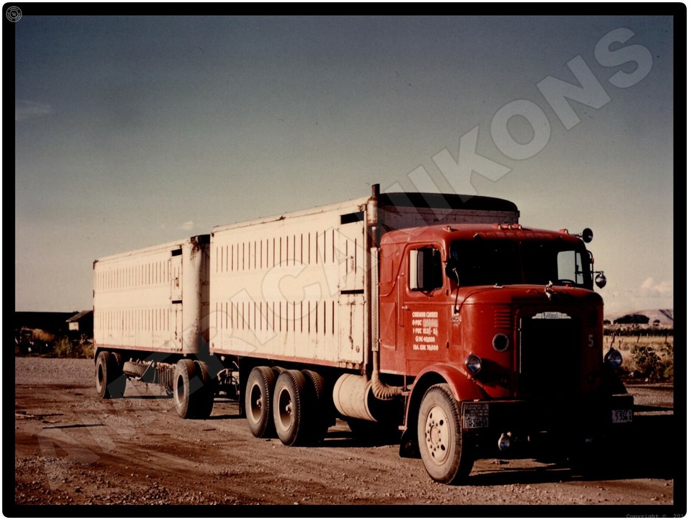 Mack Trucks New Metal Sign: 1958 Common Carrier - Beef Hauler?