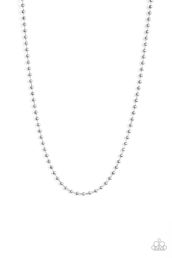 Mardi Gras Madness - Silvertone - Paparazzi Accessories Men's Necklace